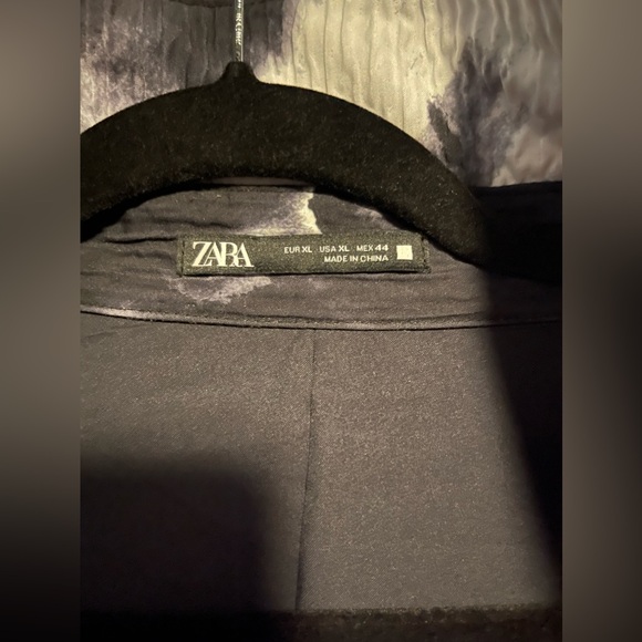 ZARA PRINTED PLEATED EFFECT OVERSHIRT - Picture 4 of 7